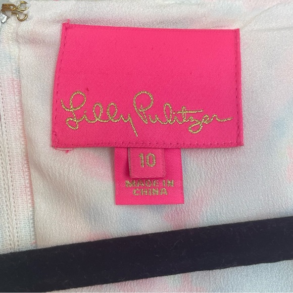 Lilly Pulitzer | Anniston Flock Full of Fun Pink Floral Dress w/ Flutter Sleeves - Picture 7 of 9